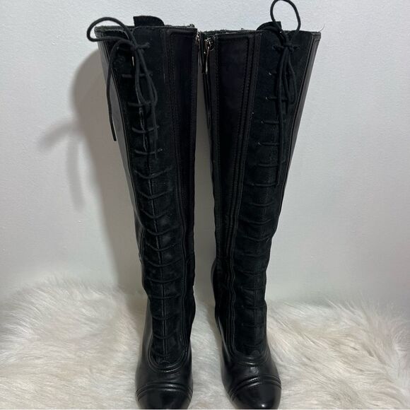 Max Studio Black Lace Up Boots - Picture 11 of 16